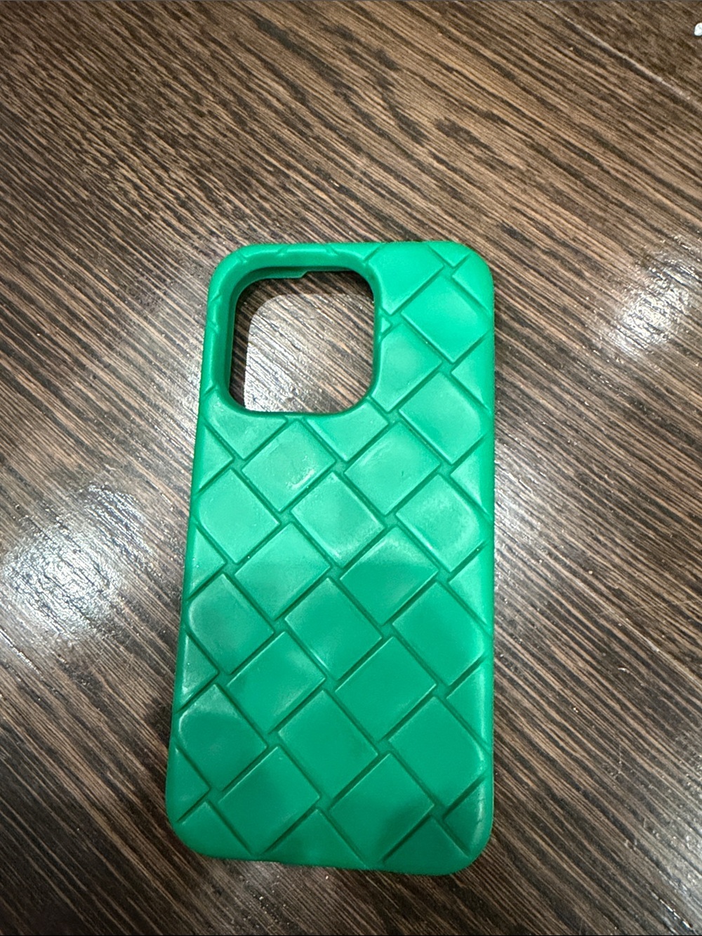 Bottega Veneta Emerald Green Quilted Silicone Phone Case